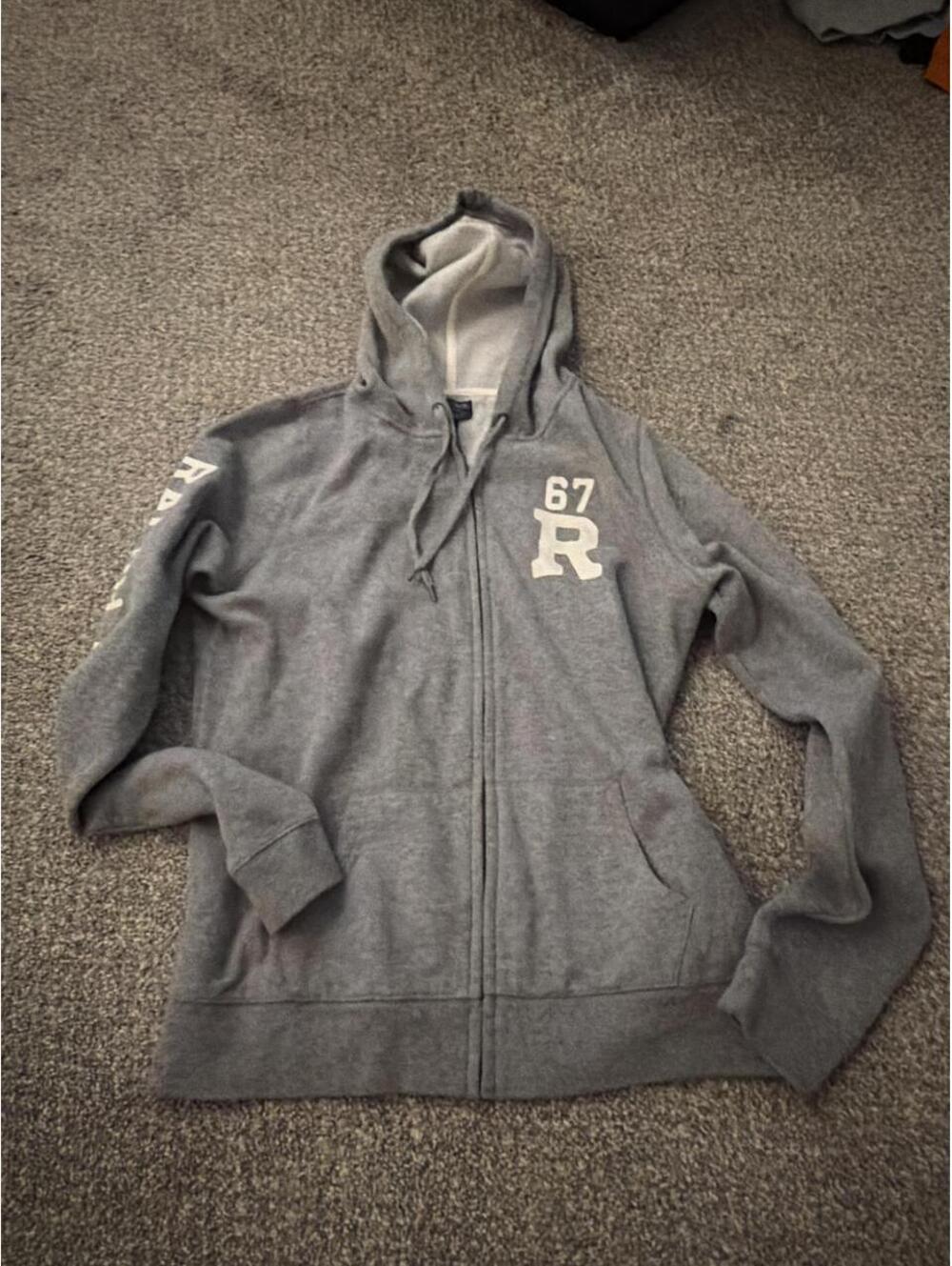 Polo Ralph Lauren Men's Grey and Blue Hoody